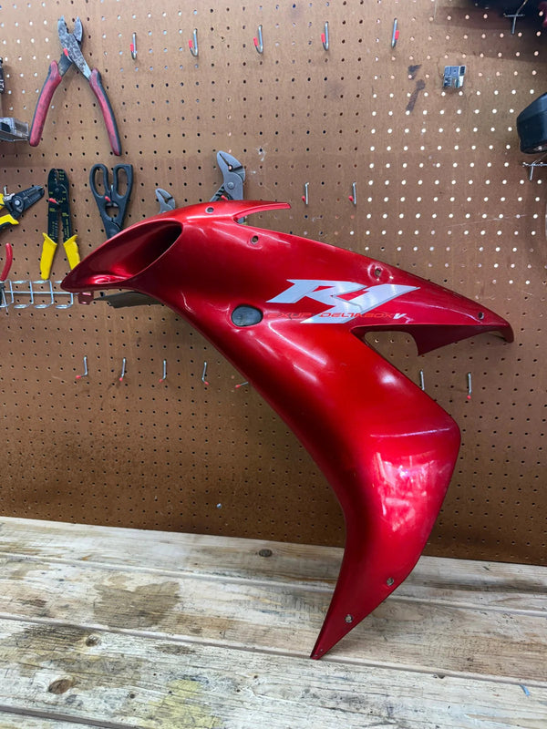 04 05 06 YAMAHA YZF R1 OEM LEFT MID UPPER SIDE FAIRING COWL PLASTIC