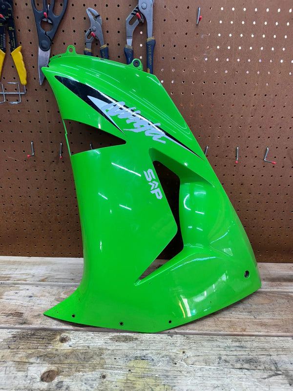 2006.2007 KAWASAKI NINJA ZX10R OEM LEFT MID UPPER SIDE FAIRING COWL PLASTIC