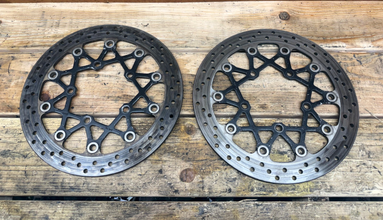 2007-2008 OEM SUZUKI GSXR 1000 STRAIGHT FRONT LEFT RIGHT BRAKE ROTORS DISCS