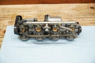 08-16 OEM YAMAHA YZF R6 MAIN FUEL GAS PETROL INJECTOR THROTTLE BODIES BODY RAIL