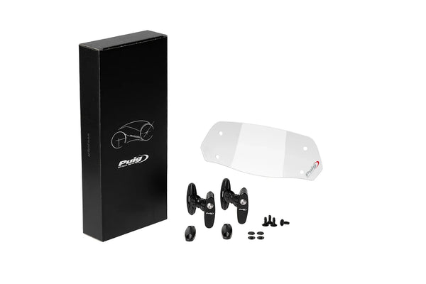 vISOR MULTIADJUSTABLE CLIP-ON 220X90MM. C/CLEAR