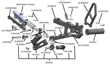 05-0658B Ducati Streetfighter V4/V4S Complete Rearset