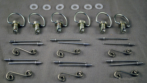 71-7099 Rivet Type Dzus Fasteners, 6 pack