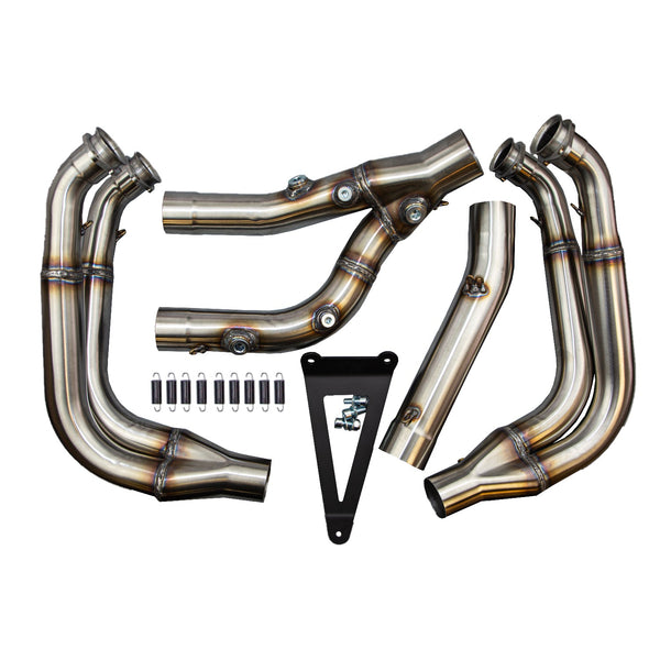 BMW 2020 S1000RR Full/Evo Megaphone High Race Front Section, Stainless (12225)
