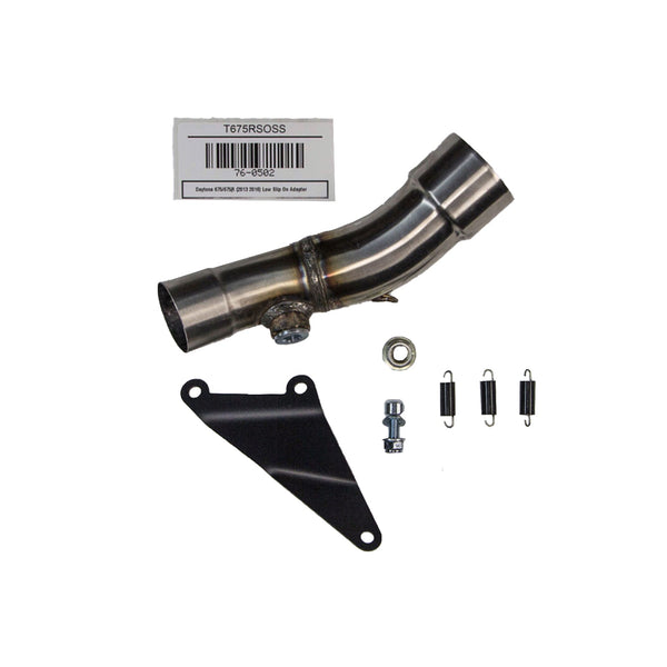 76-0502 2013-17Triumph 675/R Slipon Adapter w/hanger (12225)