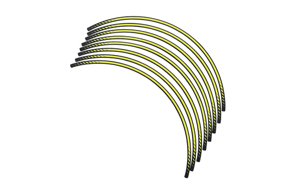 KIT 8 RIM STRIPS PREMIUM C/YELLOW