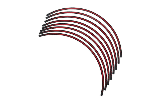 KIT 8 RIM STRIPS PREMIUM C/RED