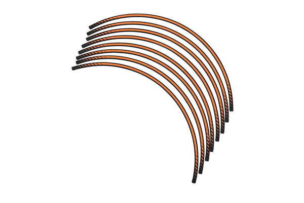 KIT 8 RIM STRIPS PREMIUM C/ORANGE