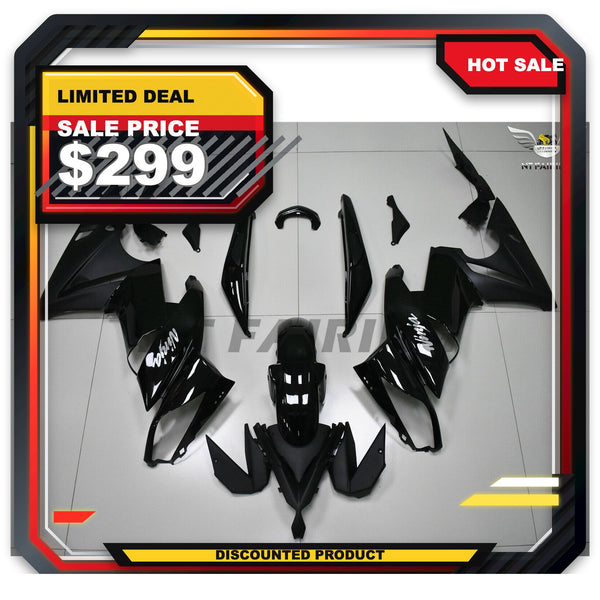 US STOCK NT Fairing Plastic Fit for Ninja 650R ER-6f 2009 2010 2011 Black N001 Available in CA