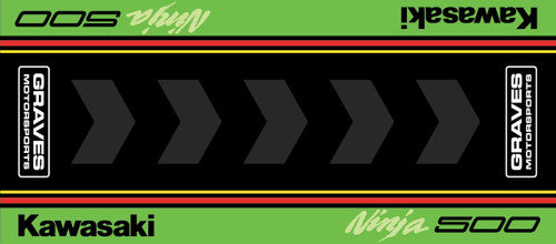 Graves Kawasaki Ninja 500 Bike Mat - Green
