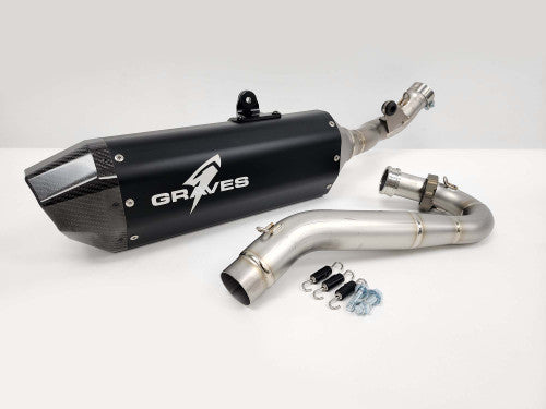 Honda CRF450RL / L / X Full Exhaust Aluminum - Black