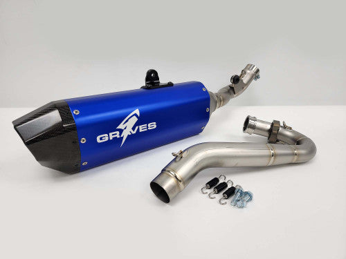 Honda CRF450RL / L / X Full Exhaust Aluminum - Blue
