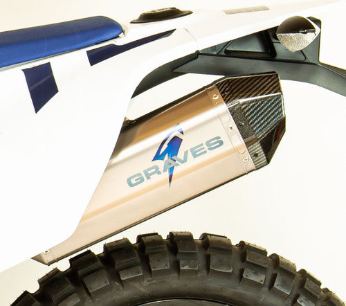 KTM 690 Enduro R - Husqvarna  701 Enduro R Titanium Slip-on Exhaust - Carbon End Cap