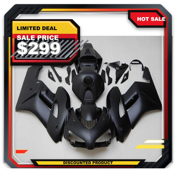 US STOCK NT Aftermarket Injection ABS Plastic Fairing Fit for CBR1000RR 2004-2005 Matte Black N126 Available in CA