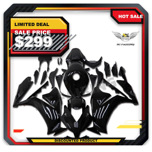 US STOCK NT Aftermarket Injection ABS Plastic Fairing Fit for CBR1000RR 2012-2016 Glossy Black N003 Available in TX
