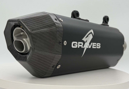 KTM - Husqvarna - GasGas Dual Stage Quiet Core Stainless Exhaust - Black