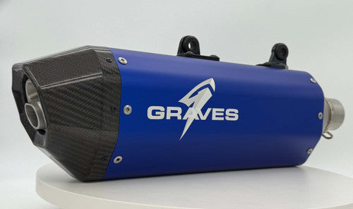 KTM - Husqvarna - GasGas Dual Stage Quiet Core Stainless Exhaust - Blue