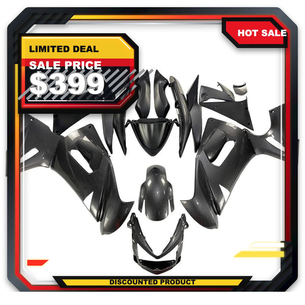 US STOCK NT ABS Plastic Fairing Fit for Ninja 650R 2006-2008 ER6F Bodywork Carbon Fiber Look S01 Available in TX