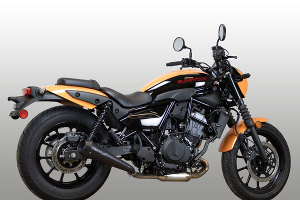 Black Retro-Drag Slip On — Kawasaki 2023-2026 Eliminator