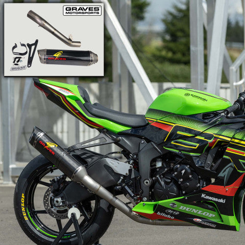 Graves Motorsports Kawasaki WORKS2 ZX-6R  Cat Back Exhaust