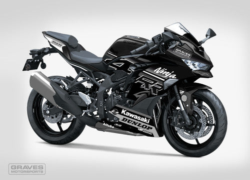 Graves Kawasaki ZX-4RR RACE Bodywork Graphics Set - GREYSCALE