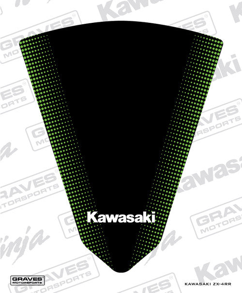 Graves ZX-4RR Zero Gravity Tall Windscreen Sticker - Green