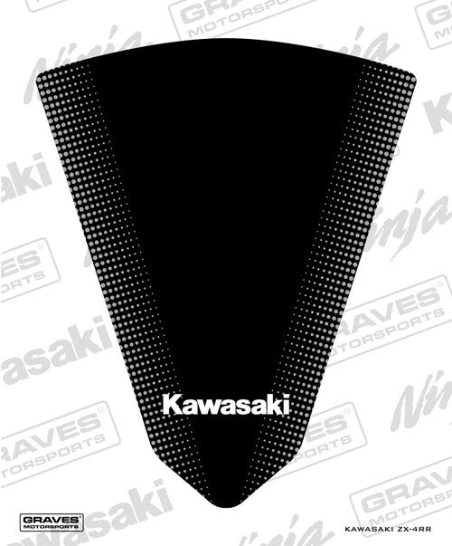 Graves ZX-4RR Zero Gravity Tall Windscreen Sticker - Black
