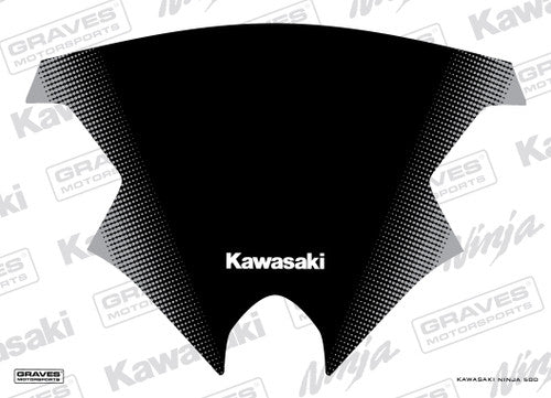Graves Ninja 500 Zero Gravity Tall Windscreen Sticker - Black