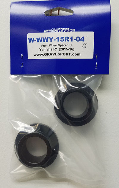 R1 + R9 + R6 + MT10 + FZ10 WORKS Captive Front Wheel Spacer Kit