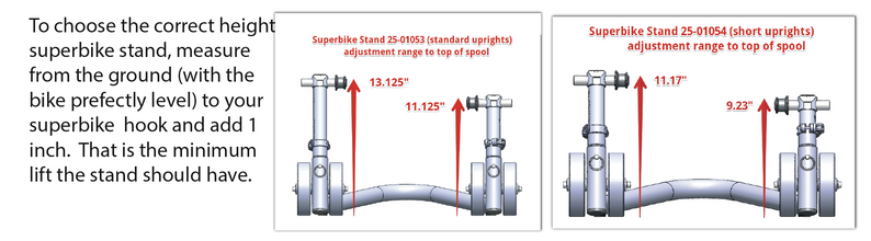 Adjustable Rear Superbike Stand Standard or Short