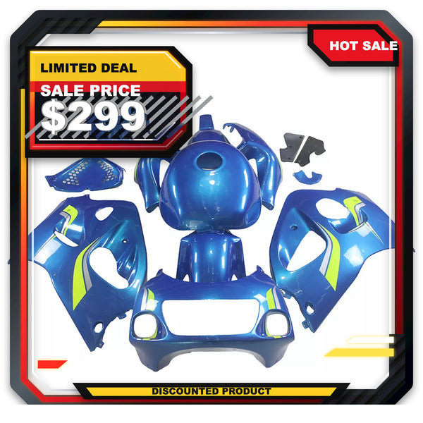 US STOCK NT Fairing Fit for Suzuki 1996-1999 GSXR600/750 SRAD w/ Tank Cover Blue Green U012 Available in CA