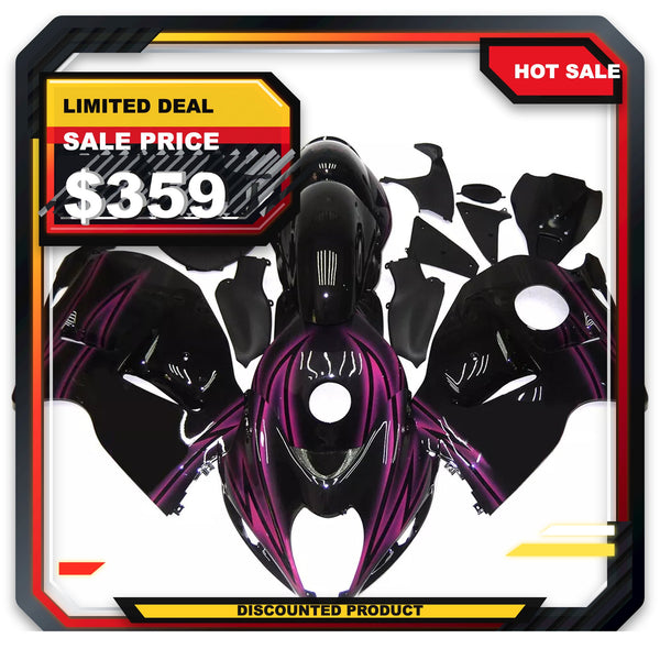 US STOCK NT Aftermarket Injection ABS Plastic Fairing Fit for GSXR 1300 Hayabusa 1997-2007 Purple Black N063 Available in CA