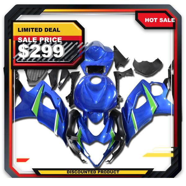 US STOCK NT Aftermarket Injection ABS Plastic Fairing Fit for GSXR 1000 2005-2006 Blue Black N076 Available in TX