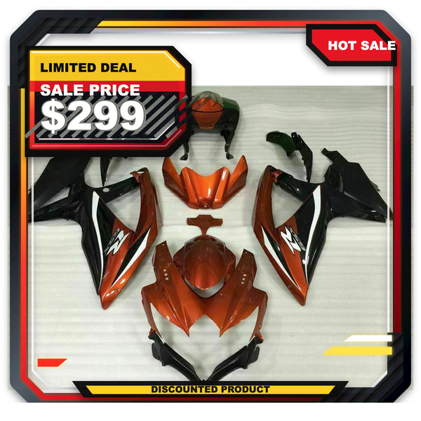 US STOCK NT Injection Mold Red Black Fairing Fit for 2008-2010 GSXR 600 750 N067 Available in TX