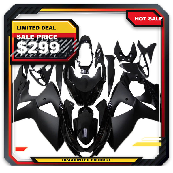 US STOCK NT Aftermarket Injection ABS Plastic Fairing Fit for GSXR 1000 2009-2016 Glossy Matte Black N041 Available in TX