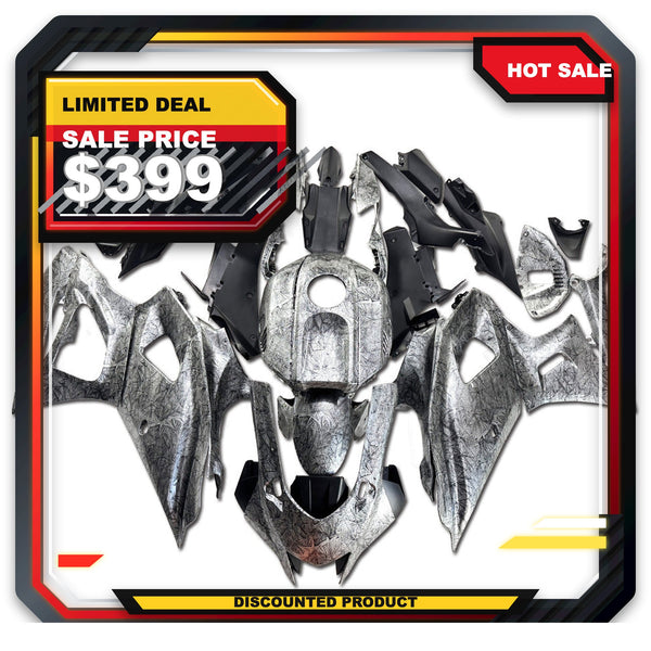 US STOCK NT Injection Plastic Fairing Kit Fit for 2022-2025 YAMAHA YZF R7 Bodywork Black Ice Cracked Forged Carbon Fiber Look S13 Available in TX
