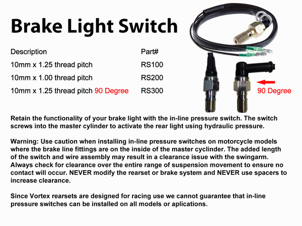 Brake Pressure Switches